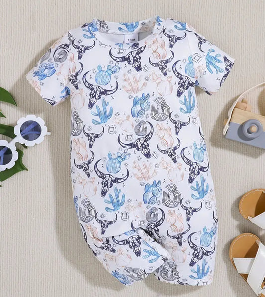 Infant Blue Western Onesie