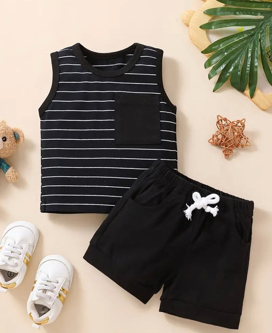 Infant Boys Striped Tank Set